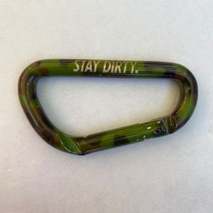 stay dirty gold on camo print clip